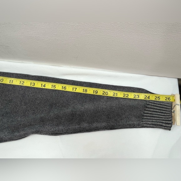 Method 1/4 Zip Shoulder Patch Men’s Faded Charcoal Gray Knit Sweater Size L - Picture 8 of 11